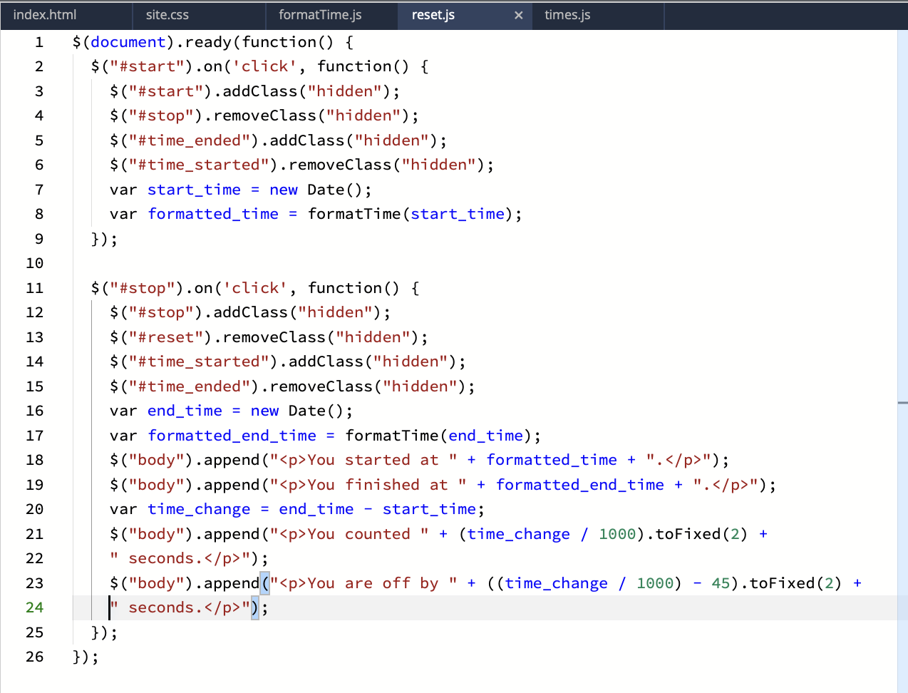 Debug Problematic Interactivity - fixing the bugs in | Chegg.com