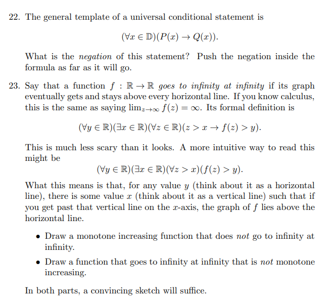 Solved a 22. The general template of a universal conditional | Chegg.com