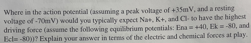 peak voltage action potential