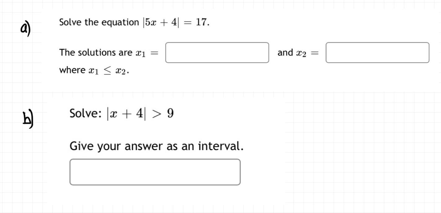 solve 4x 5 ≥ 2x 17