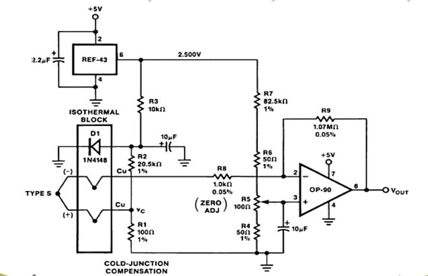 Find all R value when thermocouple was changed to | Chegg.com