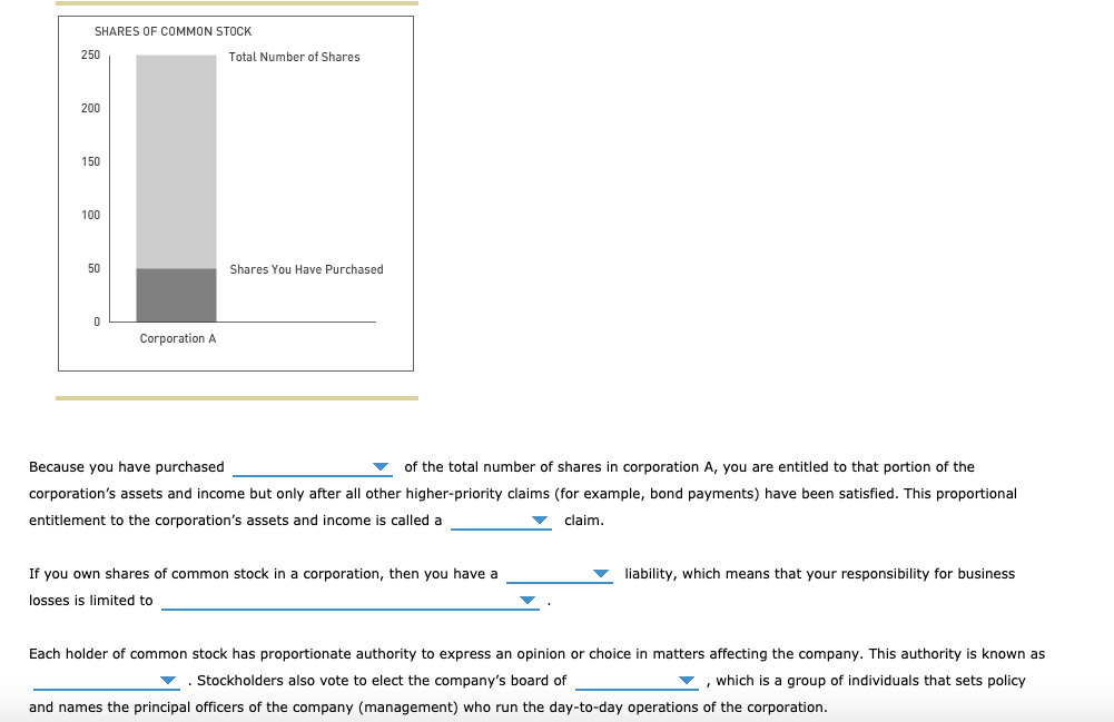 Solved SHARES OF COMMON STOCK 250 Total Number of Shares 200 | Chegg.com