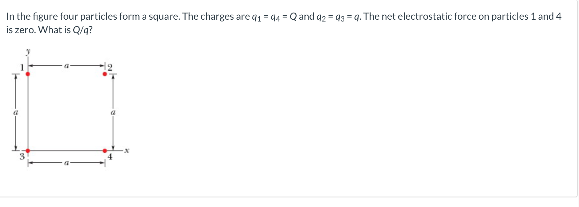 Solved In the figure four particles form a square. The | Chegg.com