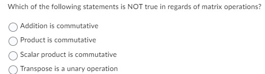 Solved Which of the following statements is NOT true in | Chegg.com