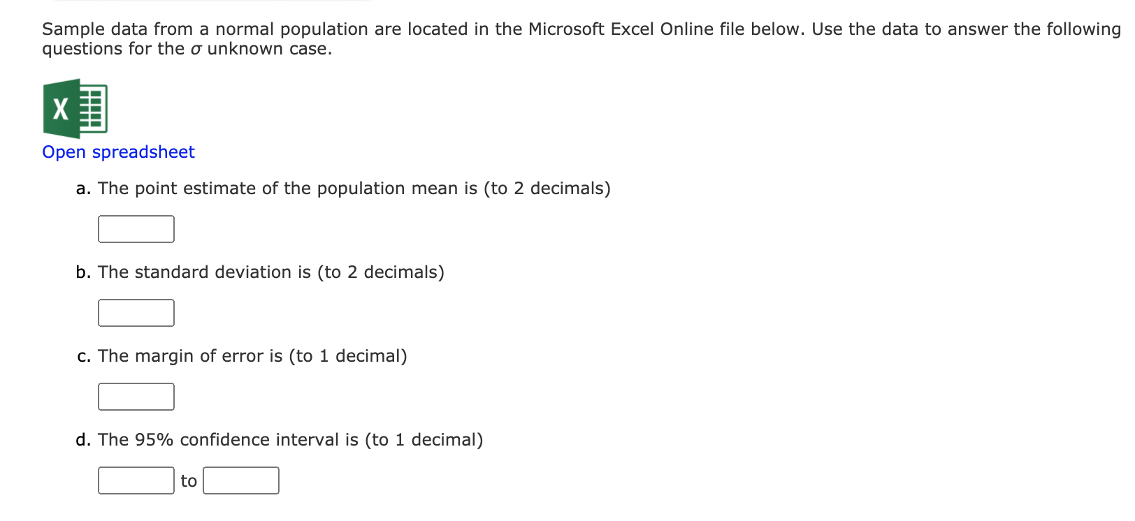 Solved Sample Data From A Normal Population Are Located In Chegg Com