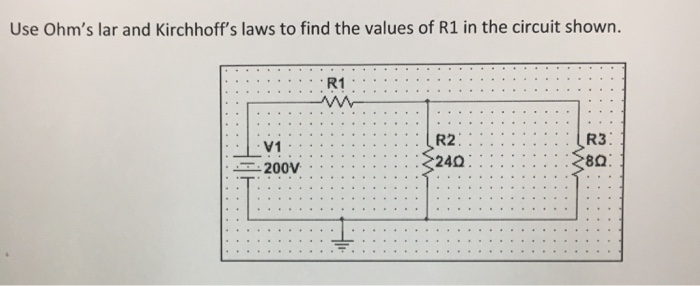 Solved Use Ohm's Law And Kirchhoff's Laws To Find The Values | Chegg.com