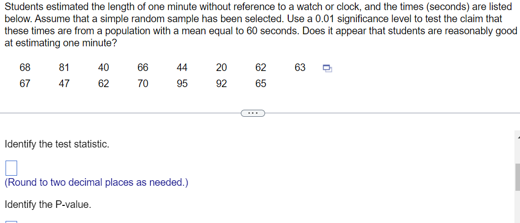 a. state a conclusion about the null hypothesis. (reject