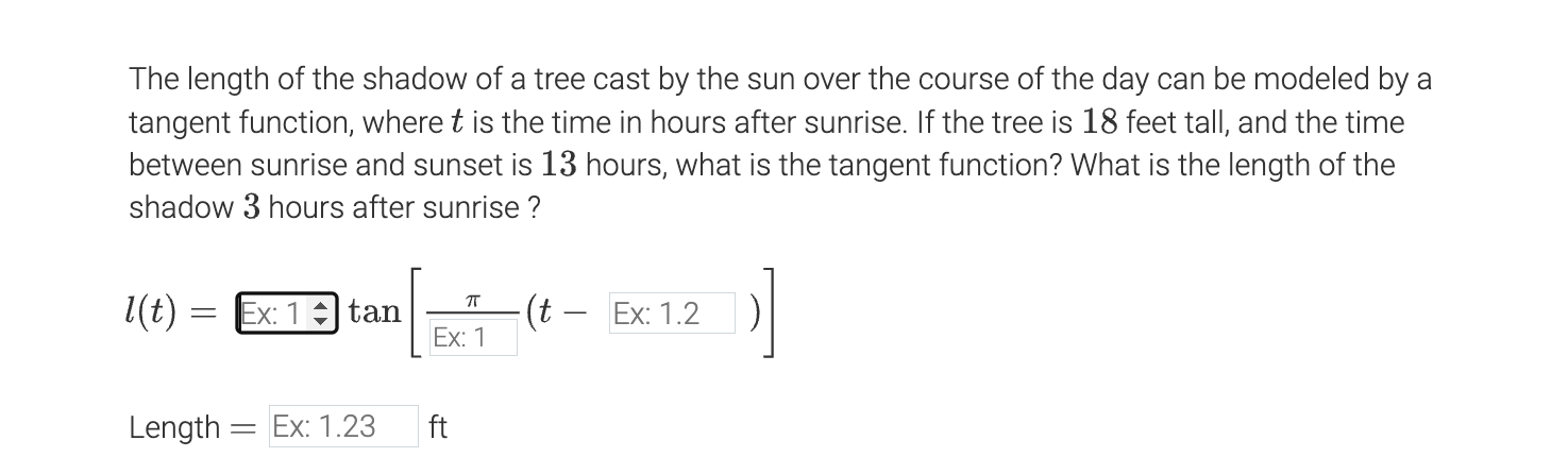 Solved The length of the shadow of a tree cast by the sun | Chegg.com