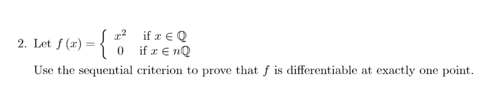 Solved Use the sequential criterion to prove that f is | Chegg.com