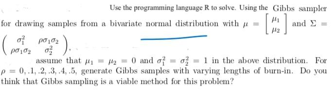 Solved Use the programming language R to solve. Using the | Chegg.com
