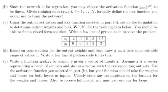 Consider a neural network used for regression with a | Chegg.com
