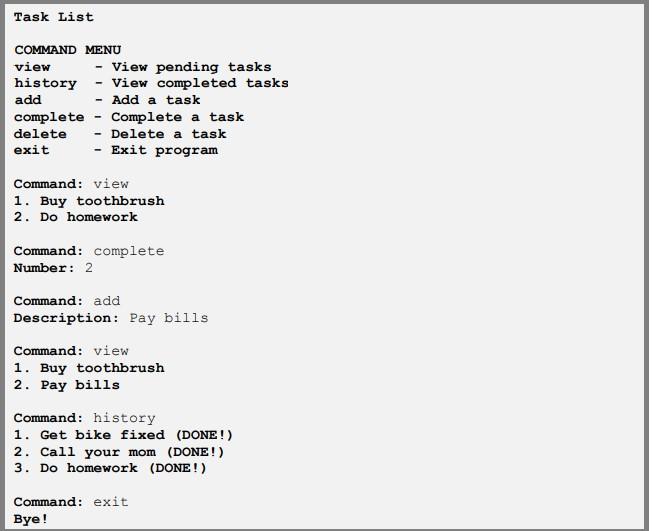 Solved Create a Java application that allows you to manage a | Chegg.com