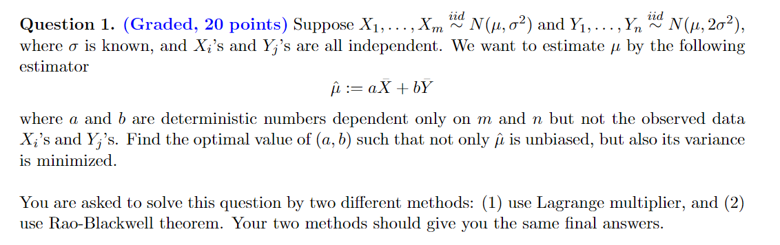 Question 1 Graded Points Suppose X1 X Chegg Com