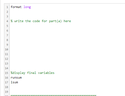 Solved MATLAB MATLAB In the script below , write a segment | Chegg.com