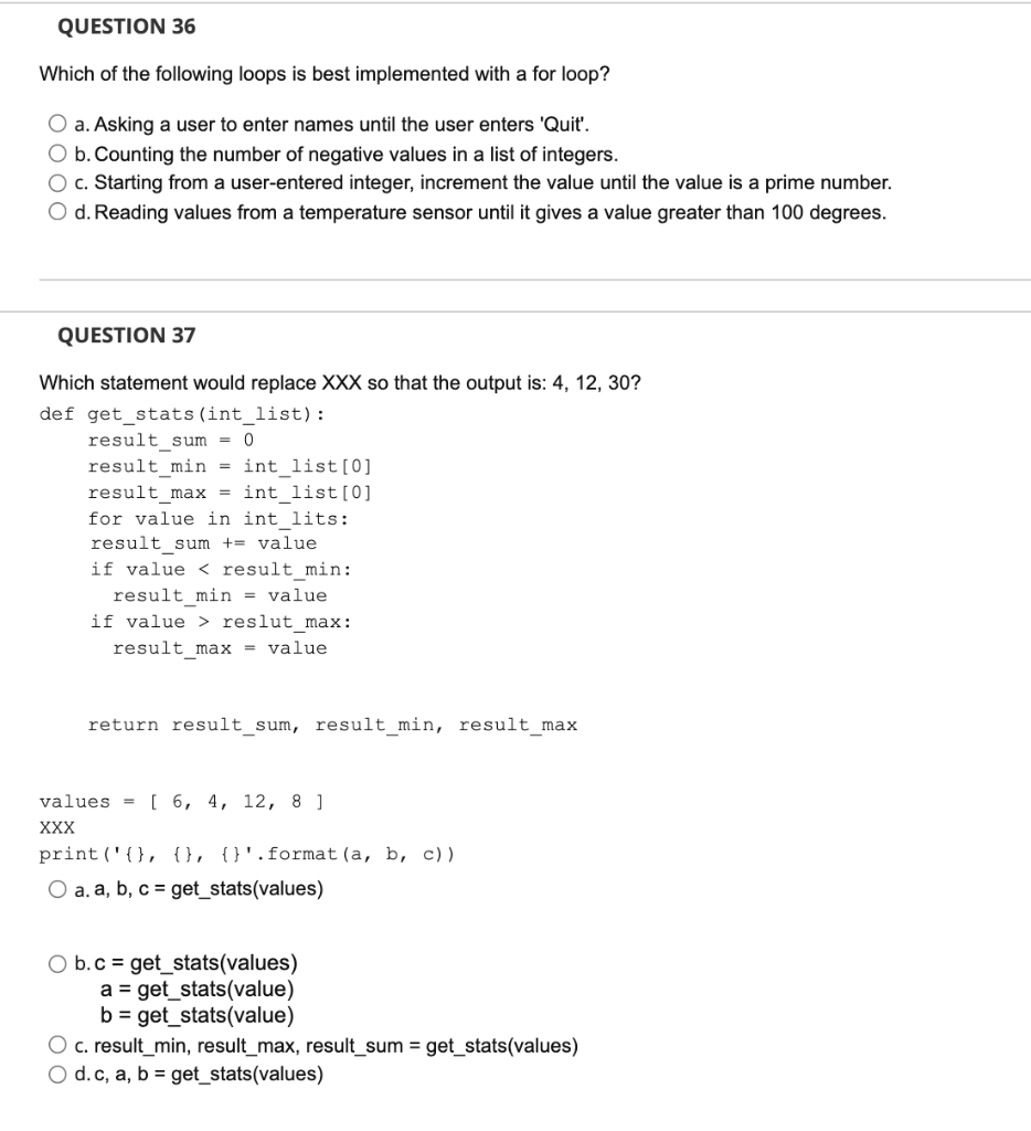 solved-question-36-which-of-the-following-loops-is-best-chegg