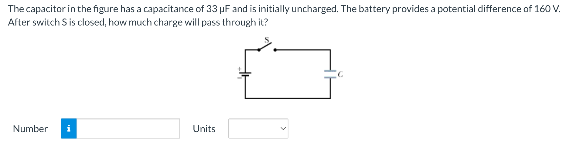 Solved The capacitor in the figure has a capacitance of | Chegg.com