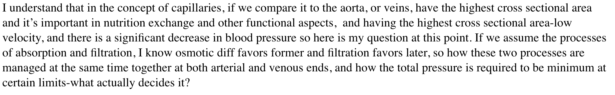 Solved I understand that in the concept of capillaries, if | Chegg.com