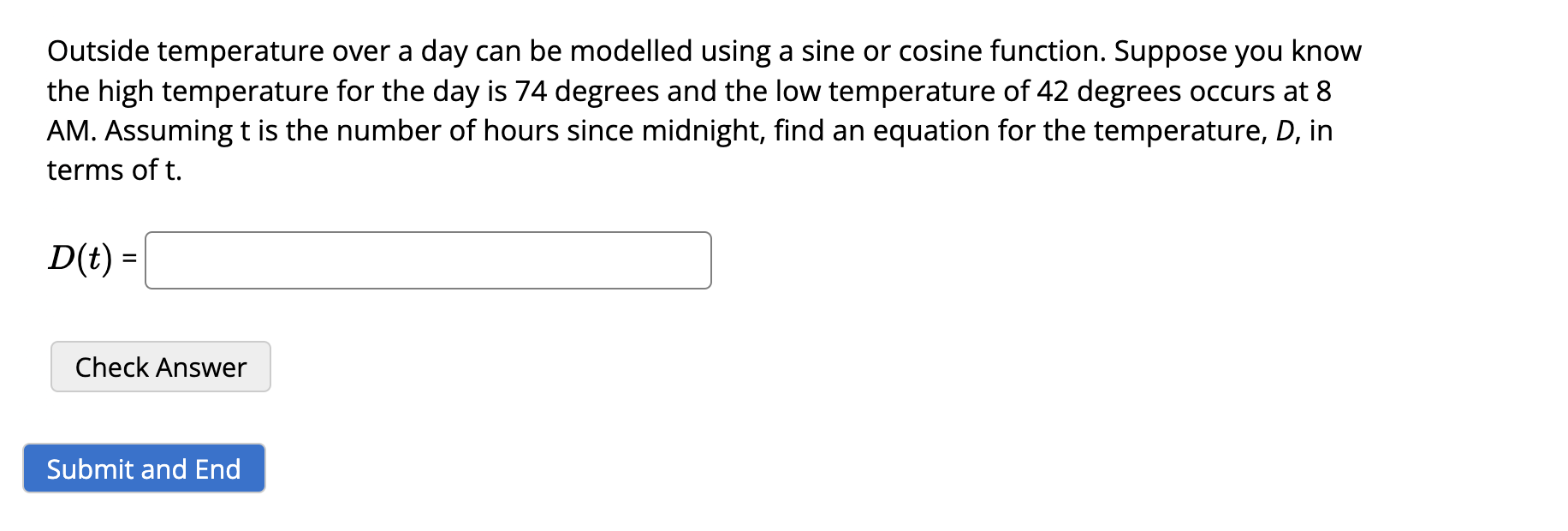 Solved Outside temperature over a day can be modelled using | Chegg.com