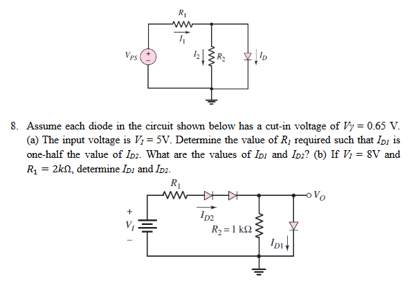 Solved 7. The cut-in voltage of the diode shown in the | Chegg.com