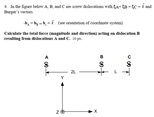 Solved 4. In the figure below A,B, and C are screw | Chegg.com