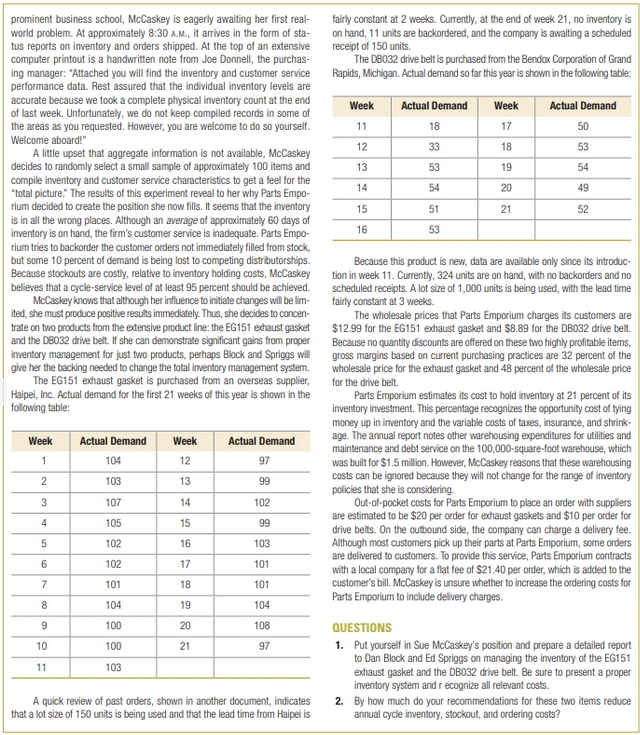 parts emporium case study chapter 9