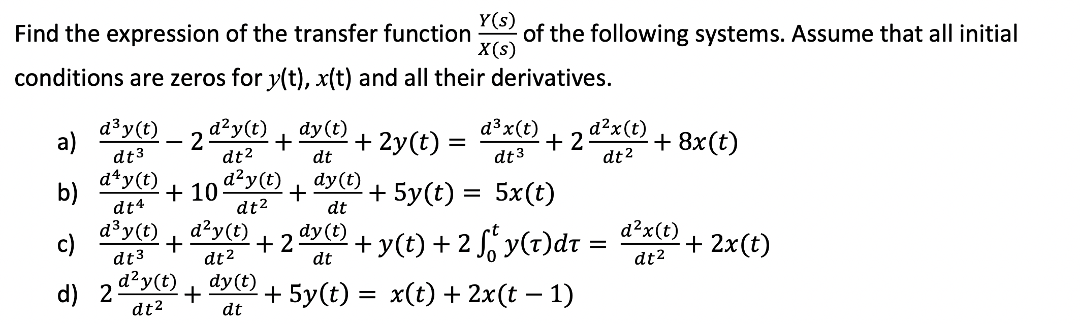 Solved Y S Find The Expression Of The Transfer Function Of Chegg