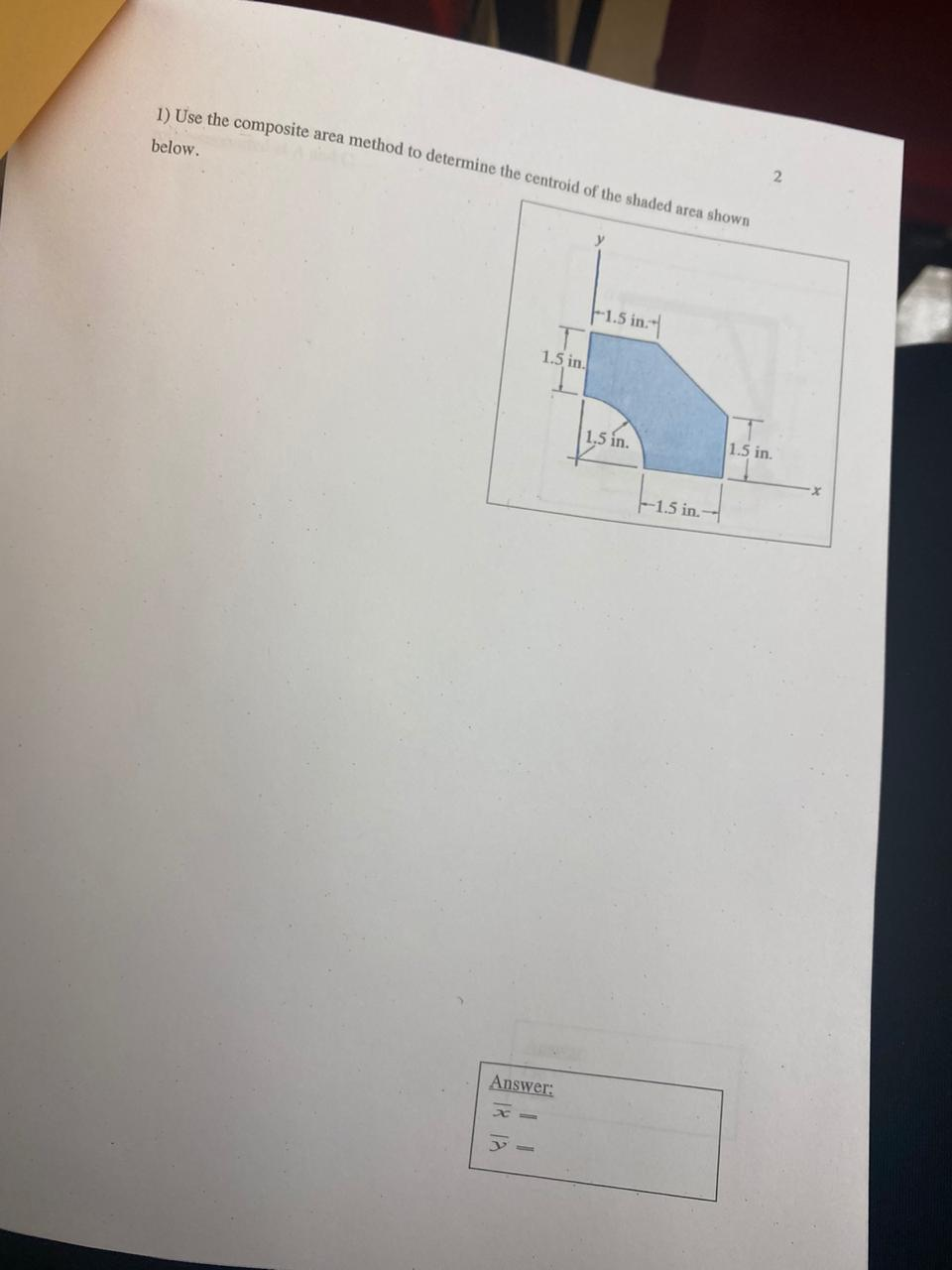 Solved ce the composite area method to determine the | Chegg.com