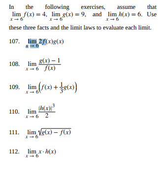 Solved In the following exercises, assume that lim f(x) = 4, | Chegg.com