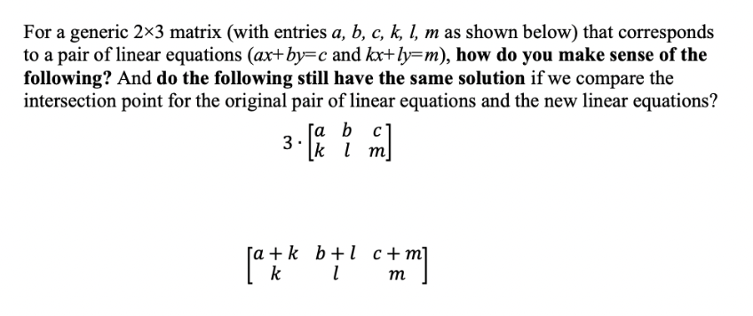 Solved 1. This problem deals with matrices, as described by | Chegg.com