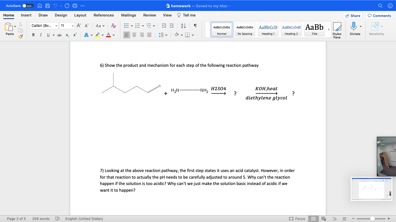 Solved AutoSave OFF w homework - Saved to my Mac Home Insert | Chegg.com