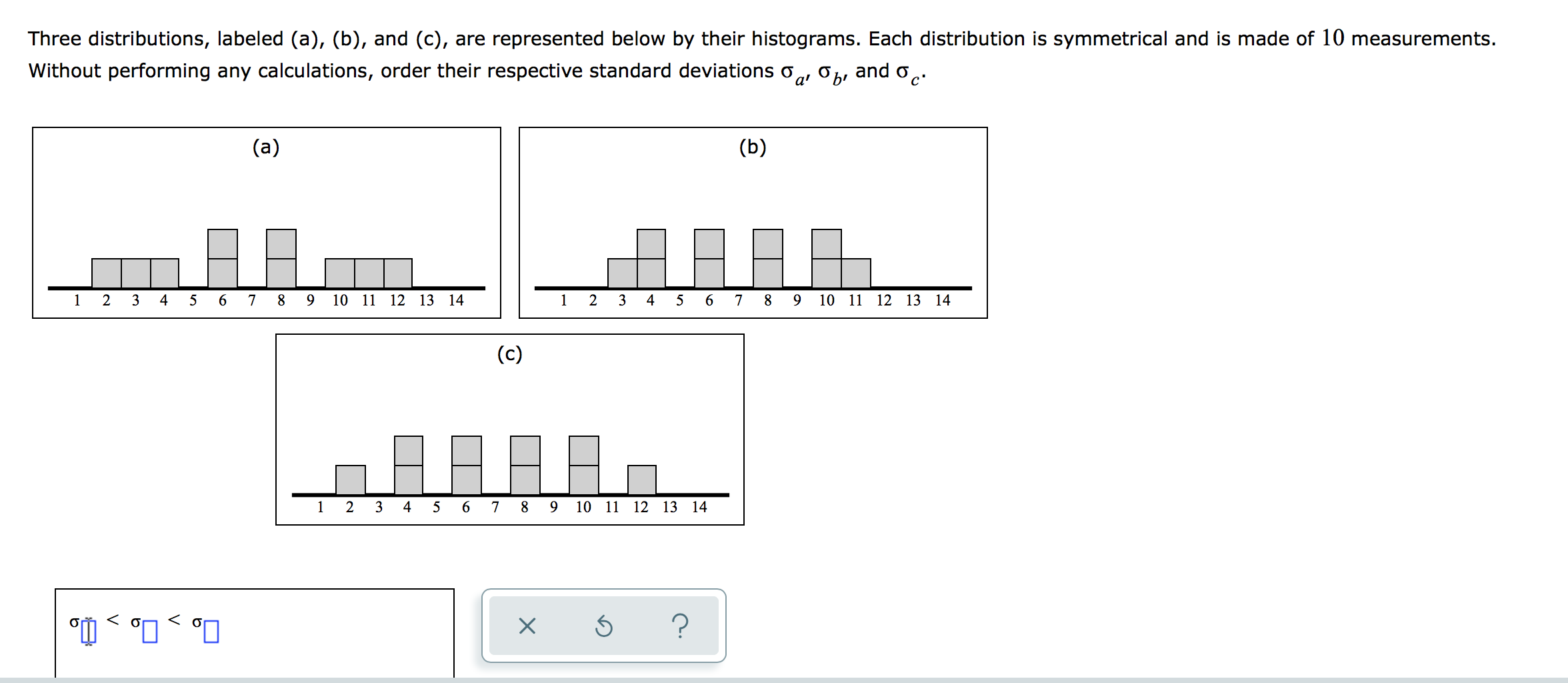 Solved Three Distributions, Labeled (a), (b), And (c), Are | Chegg.com