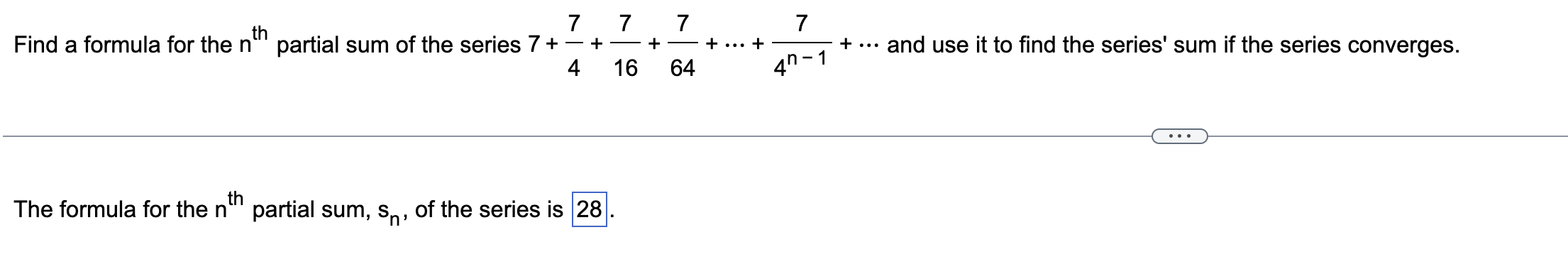Solved Find a formula for the nth partial sum of the series | Chegg.com
