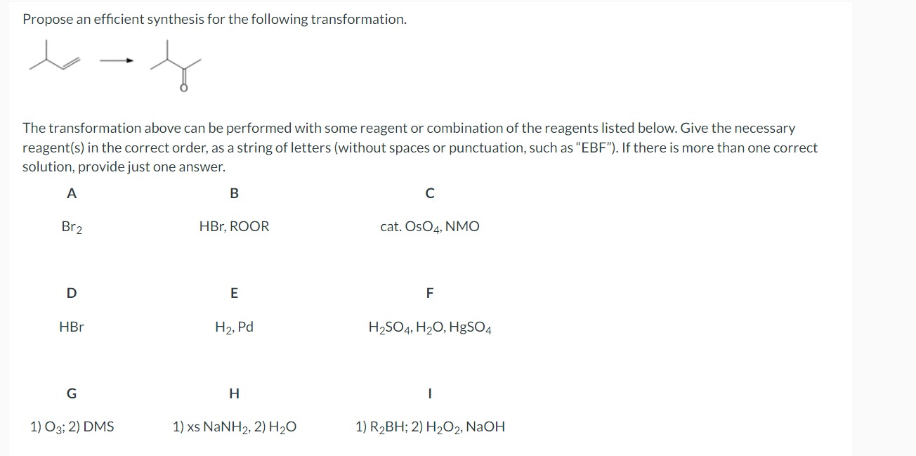 Solved Propose an efficient synthesis for the following | Chegg.com