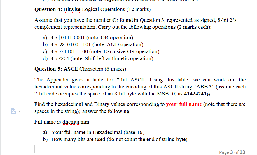 Solved Part One (35 marks): Question 1: Converting Between | Chegg.com
