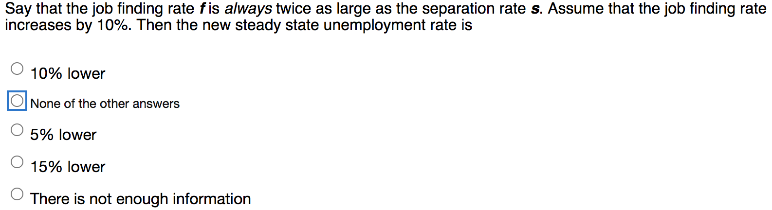 Solved Say that the job finding rate f is always twice as | Chegg.com