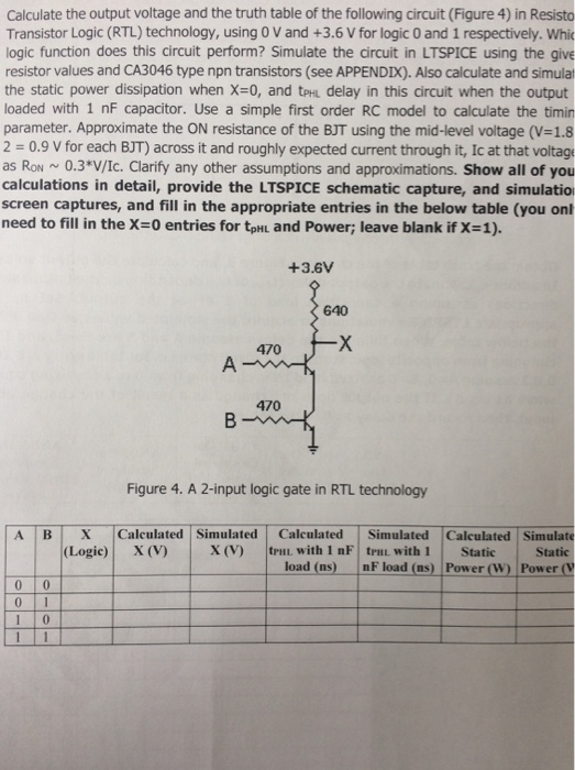 Solved Calculate the output voltage and the truth table of