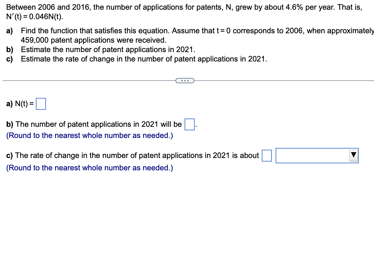 Solved Between 2006 and 2016, the number of applications for | Chegg.com