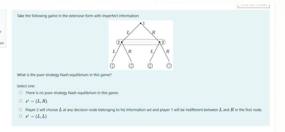 Solved Take the following game in the extensive form with | Chegg.com