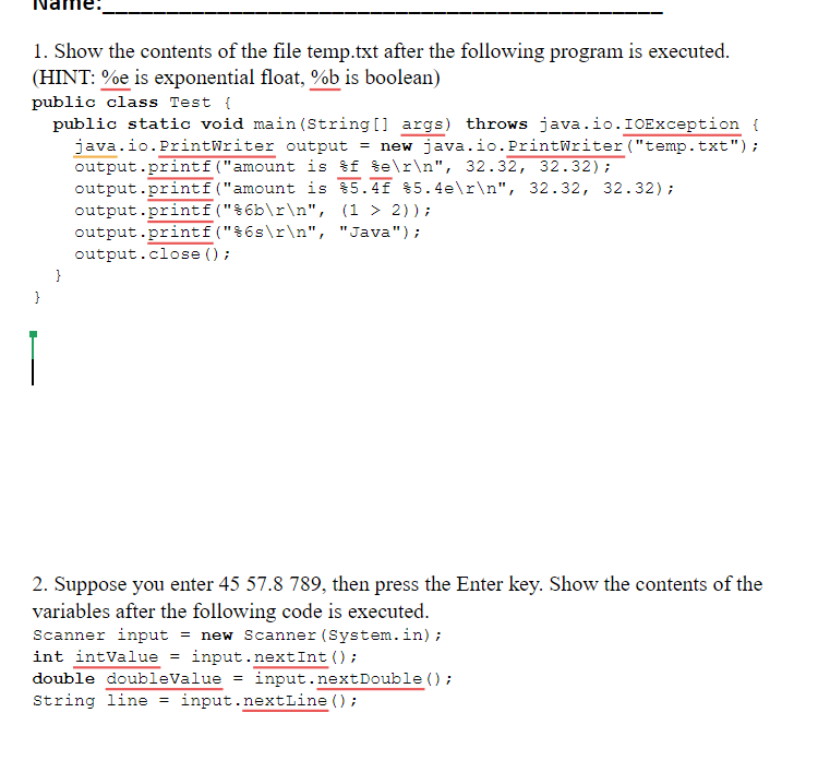 Solved 1. Show the contents of the file temp.txt after the | Chegg.com
