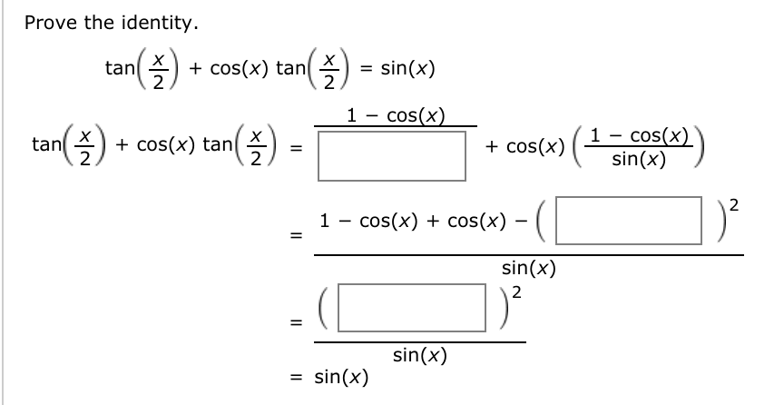 Solved Prove the identity cot (2x) - 1-tan2x) 2 tan(x) | Chegg.com