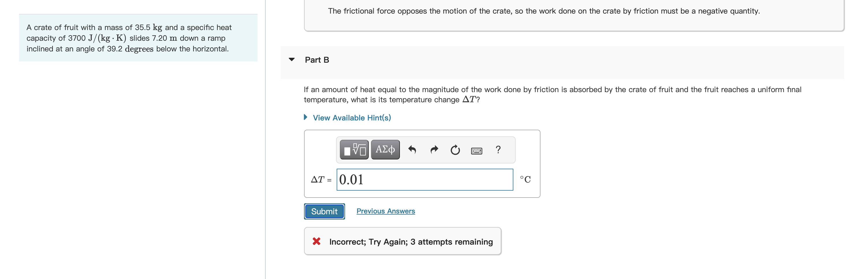 The frictional force opposes the motion of the crate, | Chegg.com