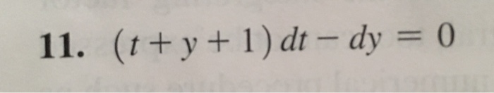 Solved Ordinary Differential Equations: 11. | Chegg.com