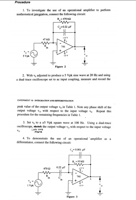 Solved 1. To investigate the use of an operational amplifier | Chegg.com