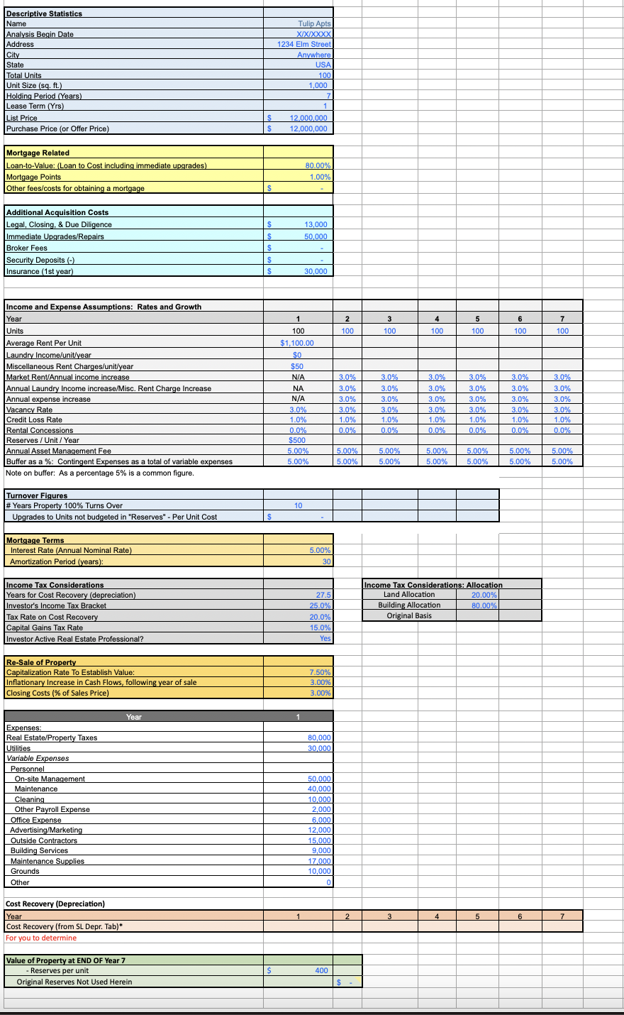 Please give excel function!SOLVE FOR: Original Basis, | Chegg.com