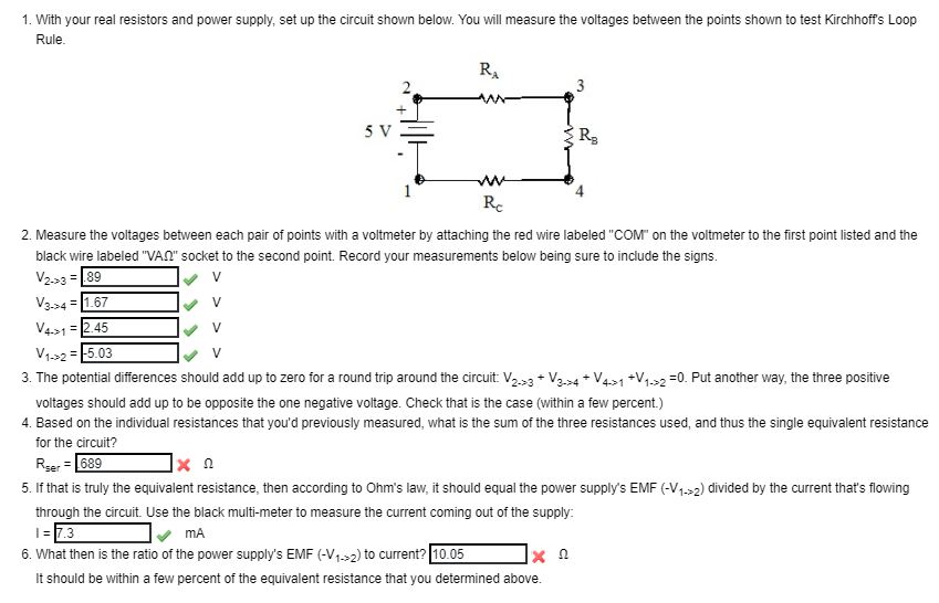 Solved 1. Set up the circuit shown below to the left. You | Chegg.com