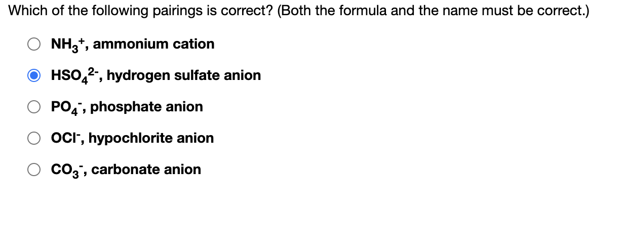 Solved Which of the following pairings is correct? (Both the | Chegg.com