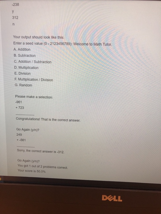 Solved Write a program that can be used as a math tutor for | Chegg.com