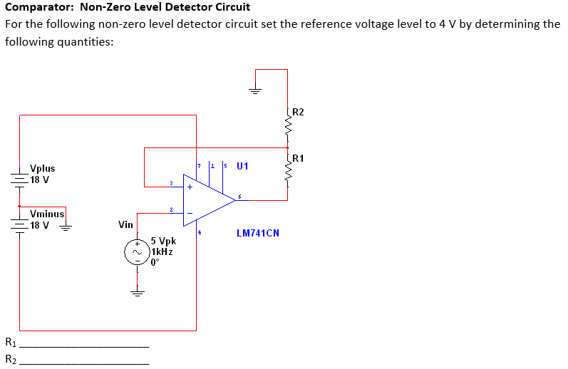 Comparator NonZero Level Detector Circuit For the