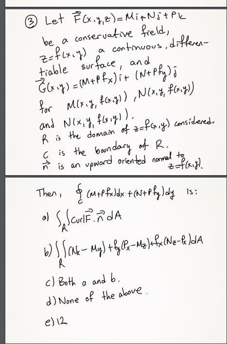 Solved Let F X Y Z Mirnjtpk Be A Conservative Field Chegg Com