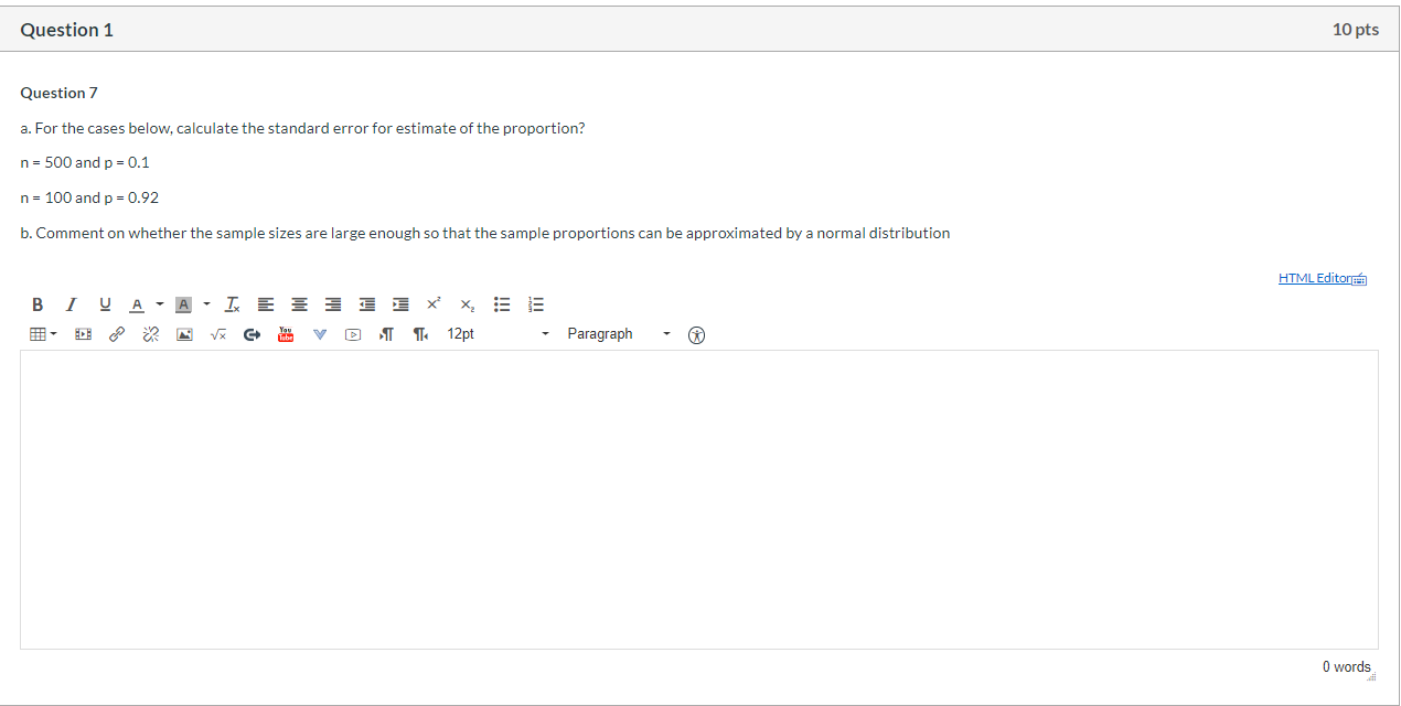 Solved Question 1 10 Pts Question 7 A. For The Cases Below, | Chegg.com